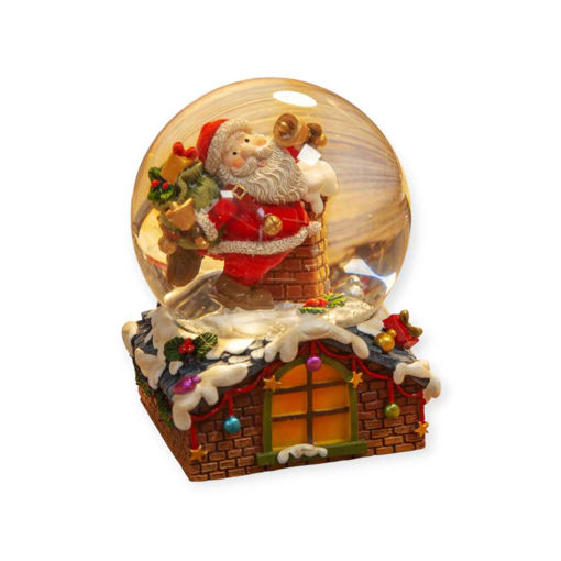 Picture of SANTA & CHIMNEY SNOW GLOBE